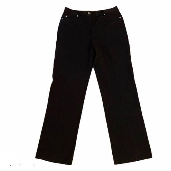 Rafaella Black Stretch Jersey Bootcut Natural Waist Jeans Size 8 New - Picture 1 of 6